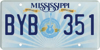 MS license plate BYB351