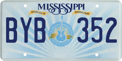 MS license plate BYB352