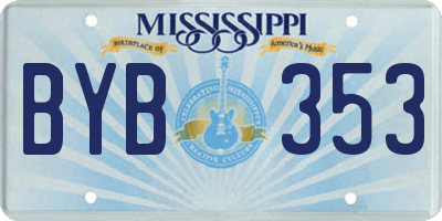 MS license plate BYB353