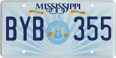 MS license plate BYB355