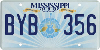 MS license plate BYB356