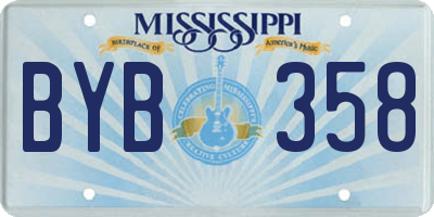 MS license plate BYB358