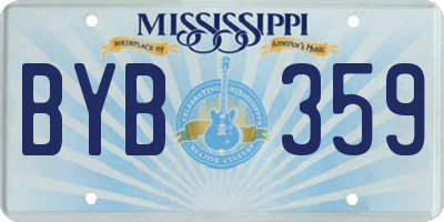 MS license plate BYB359