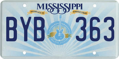 MS license plate BYB363