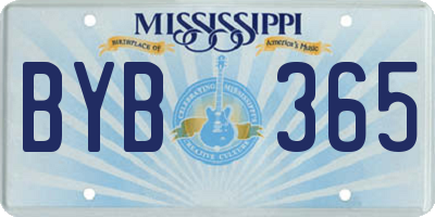 MS license plate BYB365