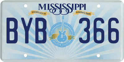 MS license plate BYB366