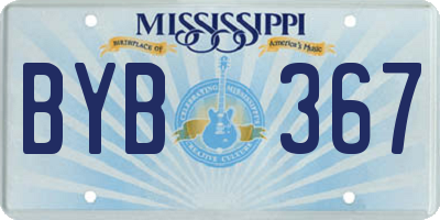 MS license plate BYB367