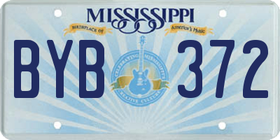 MS license plate BYB372