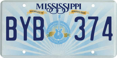 MS license plate BYB374