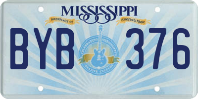 MS license plate BYB376