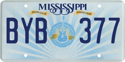 MS license plate BYB377