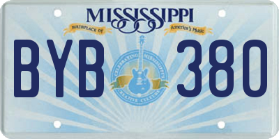 MS license plate BYB380