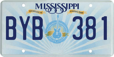 MS license plate BYB381