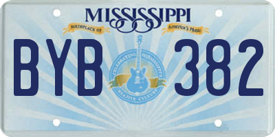 MS license plate BYB382