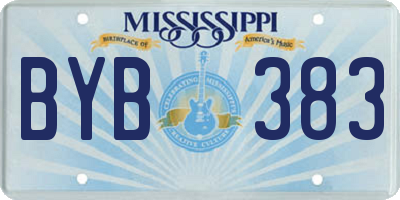 MS license plate BYB383