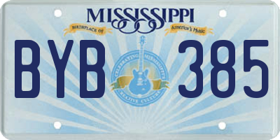 MS license plate BYB385