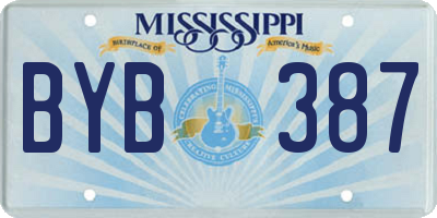 MS license plate BYB387