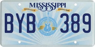 MS license plate BYB389