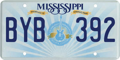 MS license plate BYB392