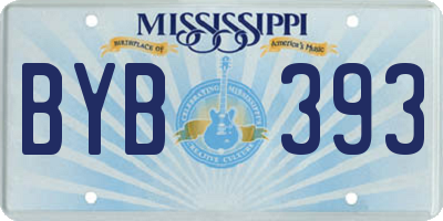 MS license plate BYB393