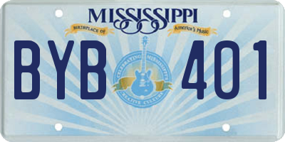 MS license plate BYB401