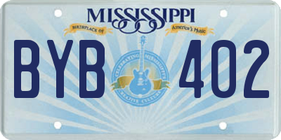 MS license plate BYB402