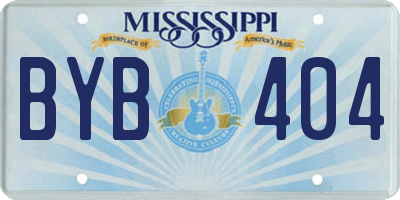 MS license plate BYB404