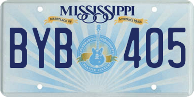 MS license plate BYB405