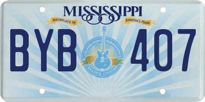 MS license plate BYB407