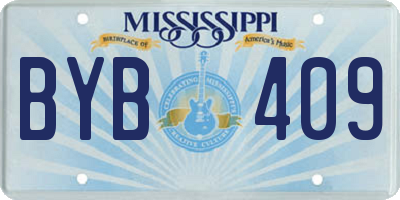 MS license plate BYB409