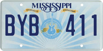 MS license plate BYB411