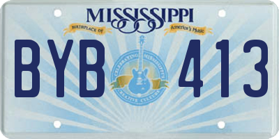 MS license plate BYB413