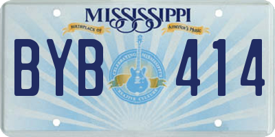 MS license plate BYB414