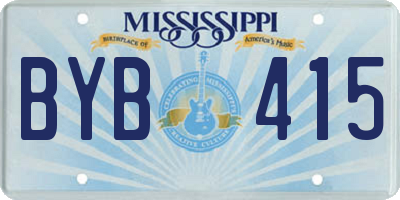 MS license plate BYB415