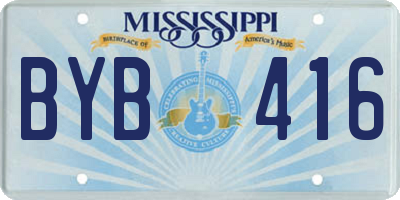 MS license plate BYB416