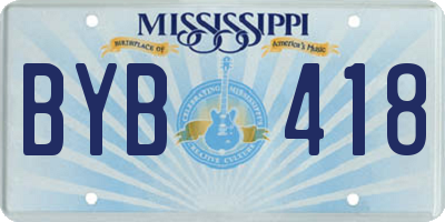 MS license plate BYB418