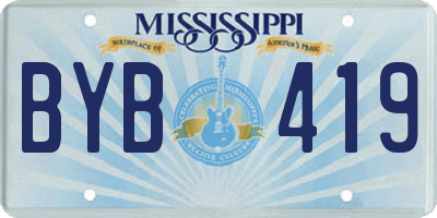 MS license plate BYB419