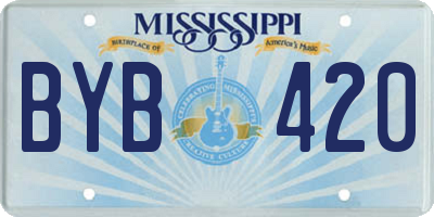 MS license plate BYB420