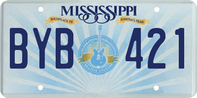 MS license plate BYB421