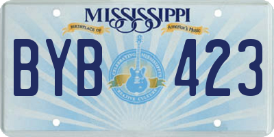 MS license plate BYB423