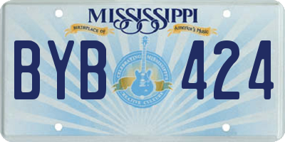 MS license plate BYB424