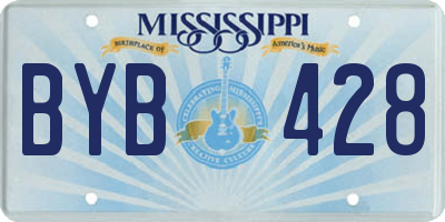 MS license plate BYB428