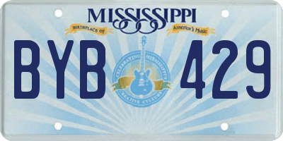 MS license plate BYB429