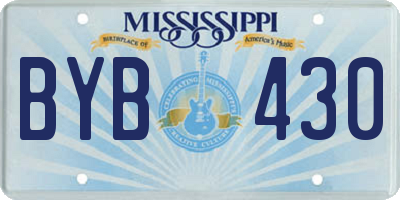 MS license plate BYB430