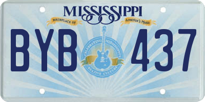 MS license plate BYB437
