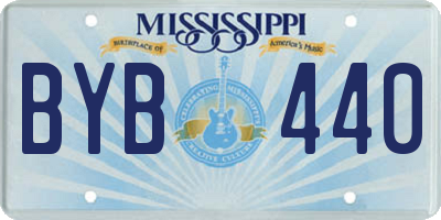MS license plate BYB440
