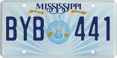 MS license plate BYB441