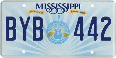 MS license plate BYB442