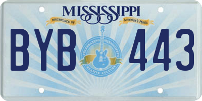 MS license plate BYB443