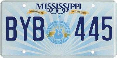 MS license plate BYB445